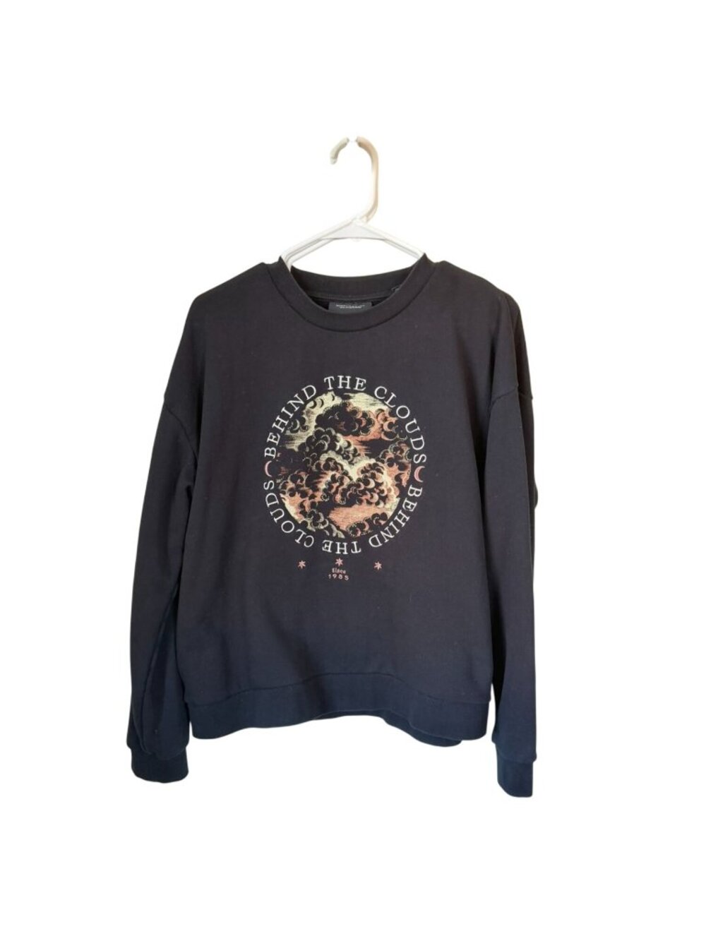 Scotch & Soda Women’s Behind the Clouds Graphic Sweatshirt Black Large - Picture 2 of 10